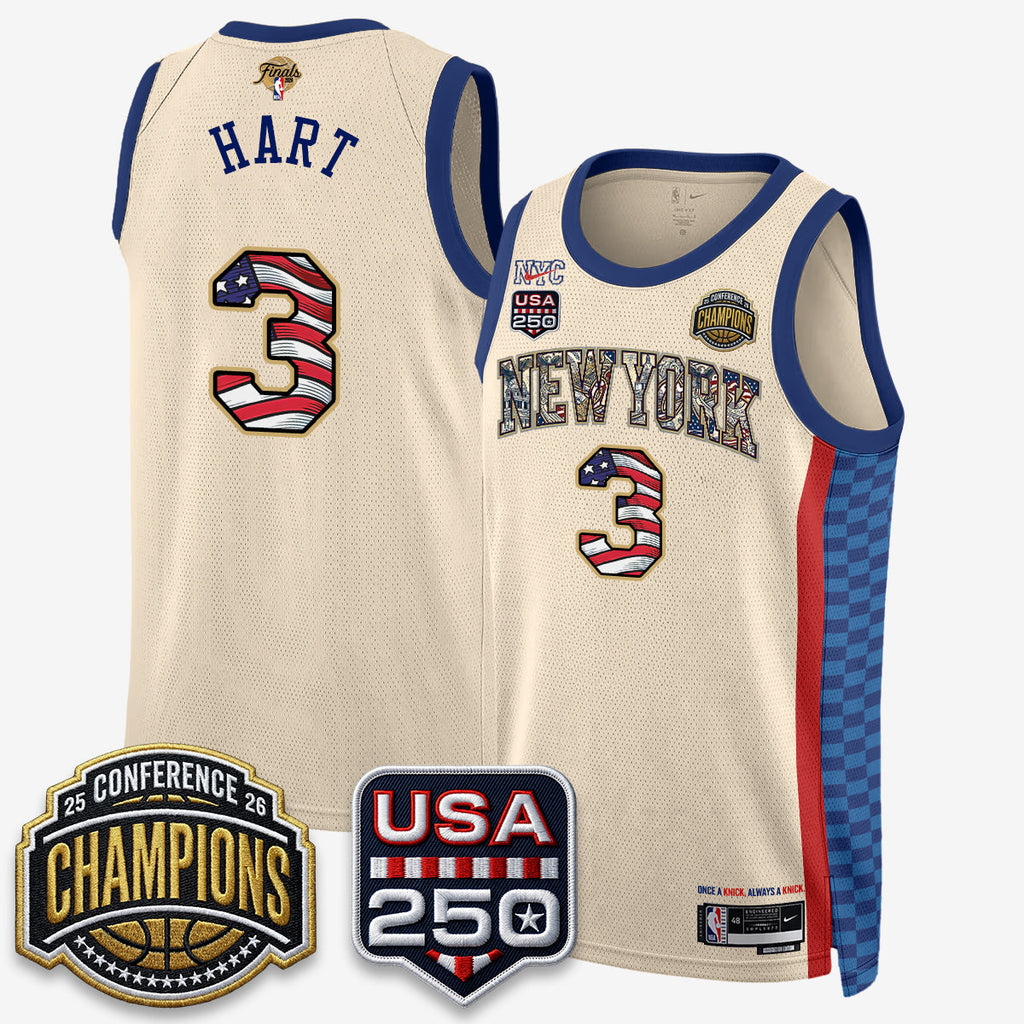 NYK 2026 NBA Eastern Conference Champions x Fourth of July Vapor Jersey - Stitched