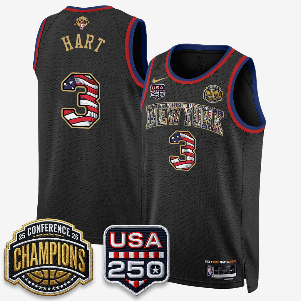 NYK 2026 NBA Eastern Conference Champions x Fourth of July Vapor Jersey - Stitched