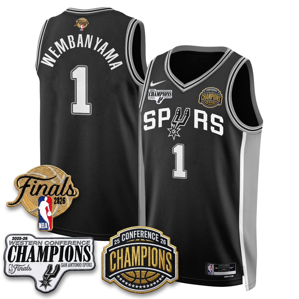SAS 2026 NBA Western Conference Champions Vapor Jersey - Stitched