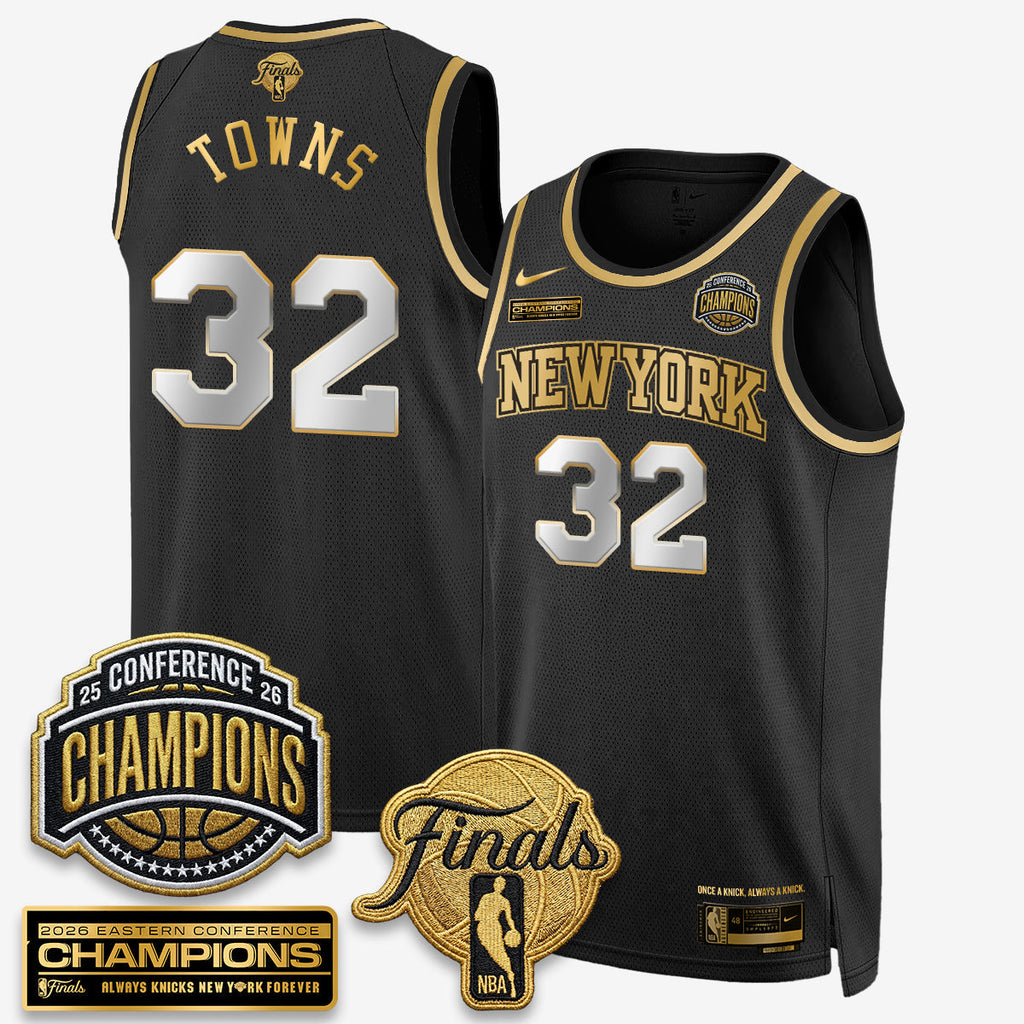 NYK 2026 NBA Eastern Conference Champions Black Gold Edition Jersey - Stitched