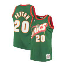 Seattle Supersonics Gary Payton Green 1995-96 Hardwood Classics Swingman Jersey