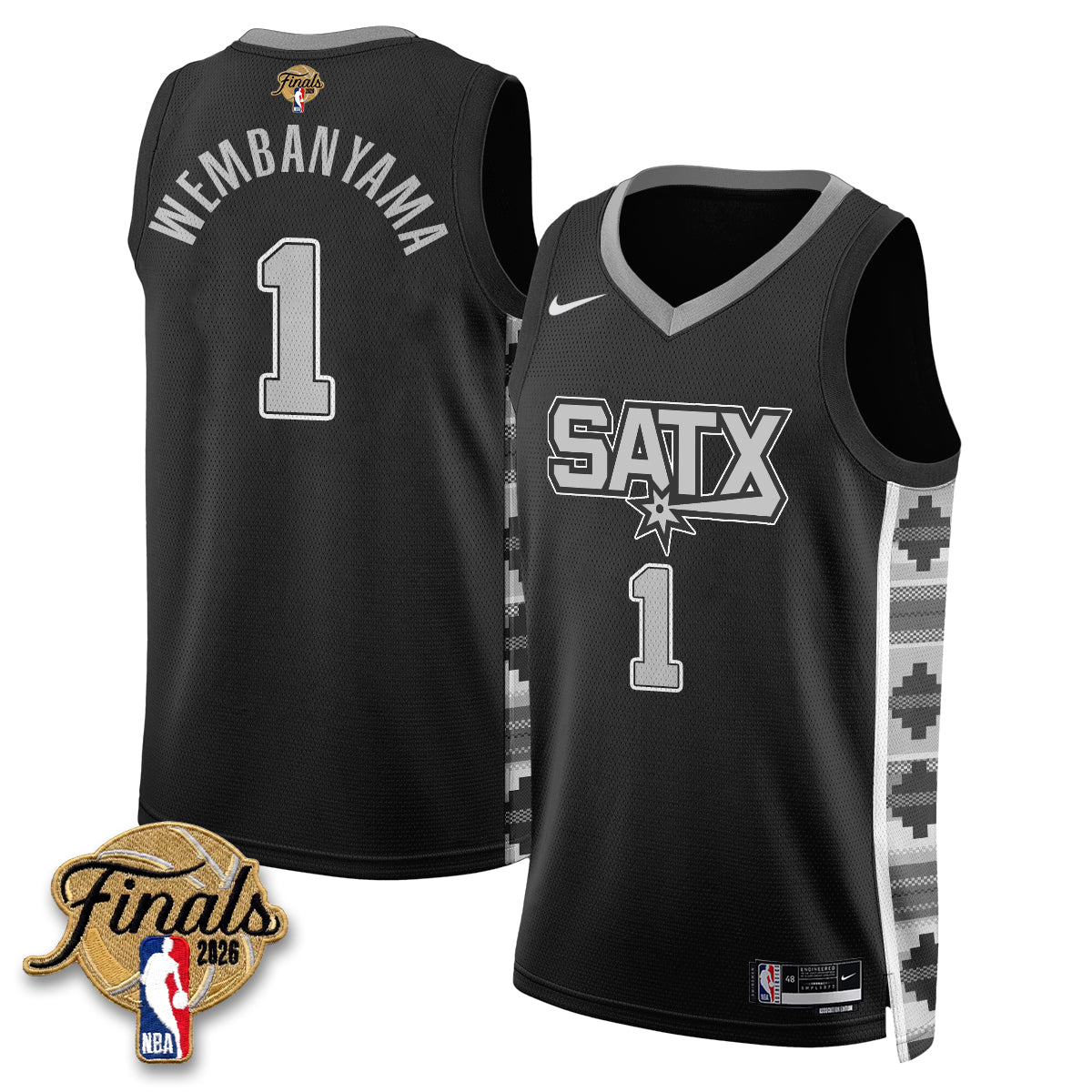 SAS 2026 NBA Western Conference Champions Vapor Jersey V2- Stitched