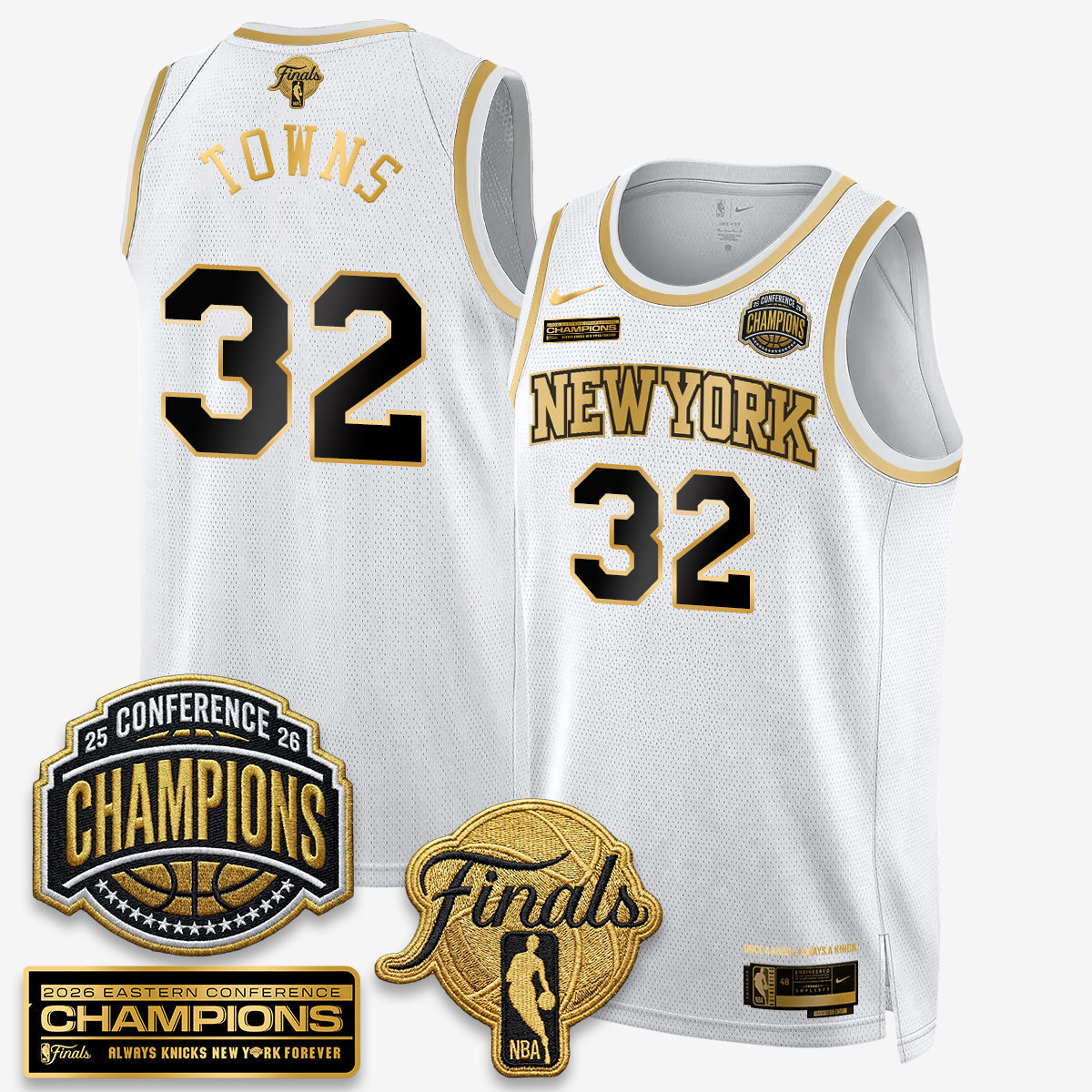 NYK 2026 NBA Eastern Conference Champions Black Gold Edition Jersey - Stitched