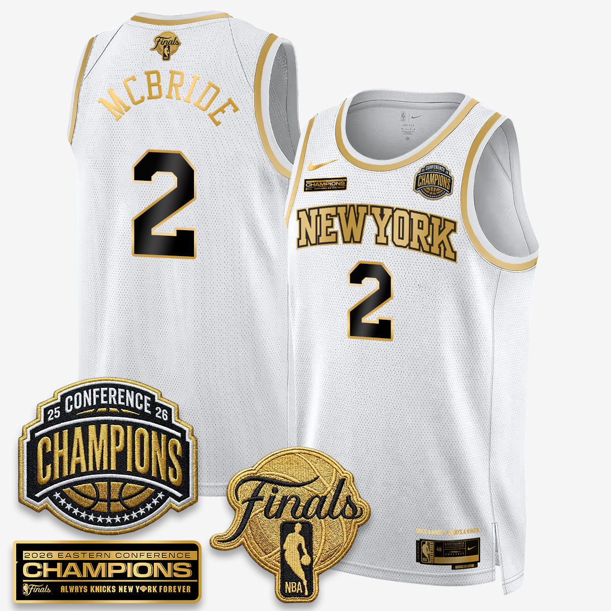 NYK 2026 NBA Eastern Conference Champions Black Gold Edition Jersey - Stitched