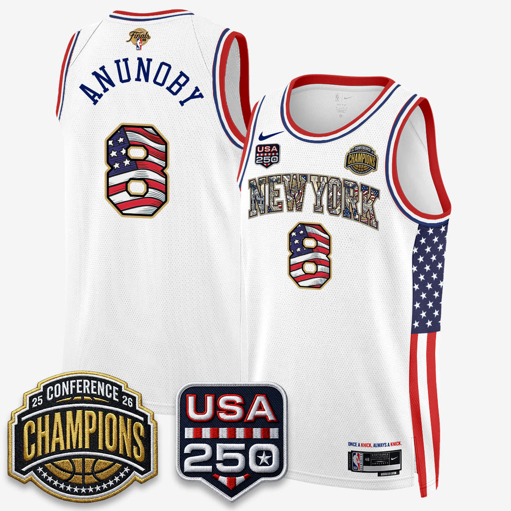 NYK 2026 NBA Eastern Conference Champions x Fourth of July Vapor Jersey - Stitched