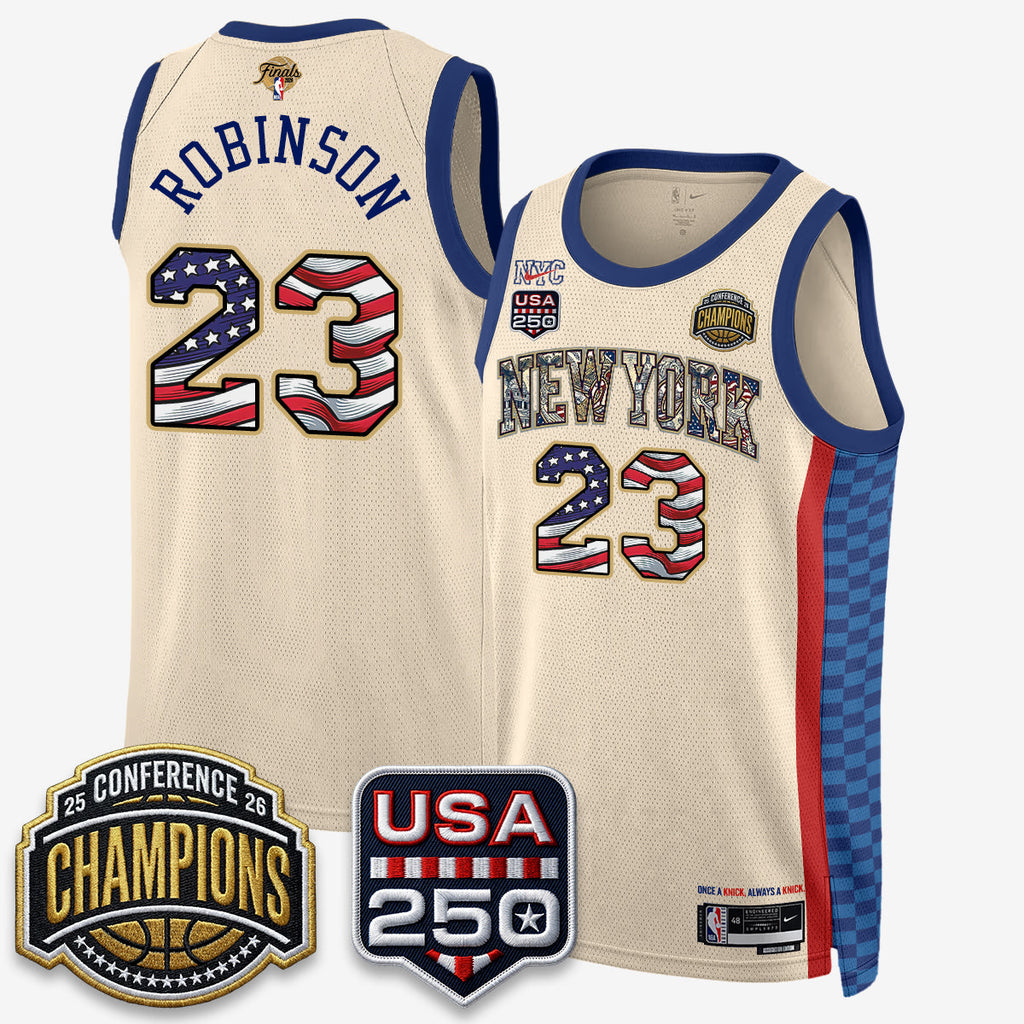NYK 2026 NBA Eastern Conference Champions x Fourth of July Vapor Jersey - Stitched