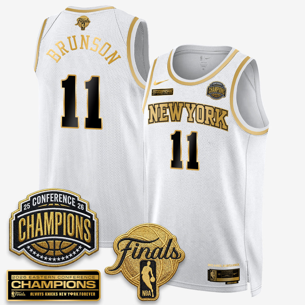 NYK 2026 NBA Eastern Conference Champions Black Gold Edition Jersey - Stitched