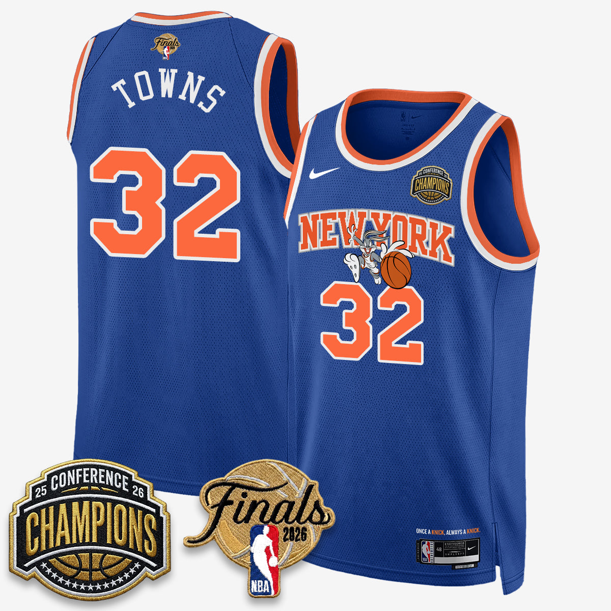 NYK 2026 NBA Eastern Conference Champions x Looney Tunes Vapor Jersey V2- Stitched