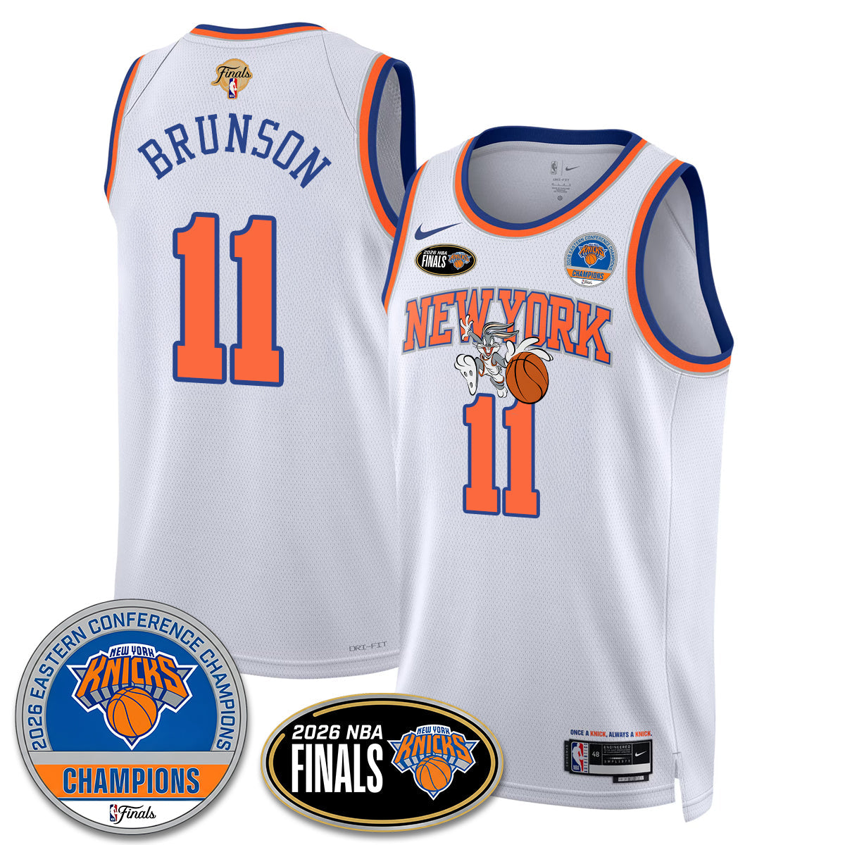 NYK 2026 NBA Eastern Conference Champions x Bunny Vapor Jersey - Stitched