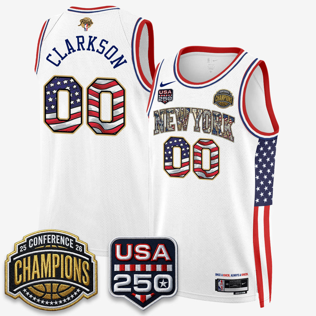 NYK 2026 NBA Eastern Conference Champions x Fourth of July Vapor Jersey - Stitched