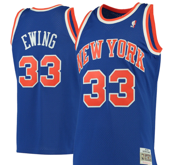 New York Knicks Patrick Ewing Blue 1991-92 Hardwood Classics Swingman Jersey