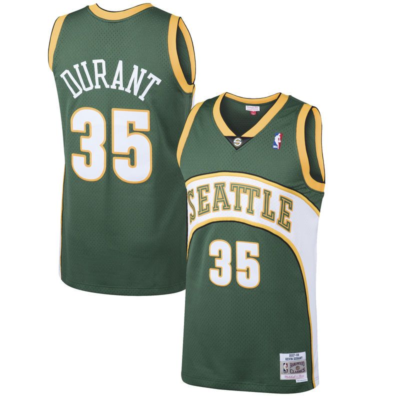 Seattle Supersonics Kevin Durant Green 2007-08 Hardwood Classics Swingman Jersey