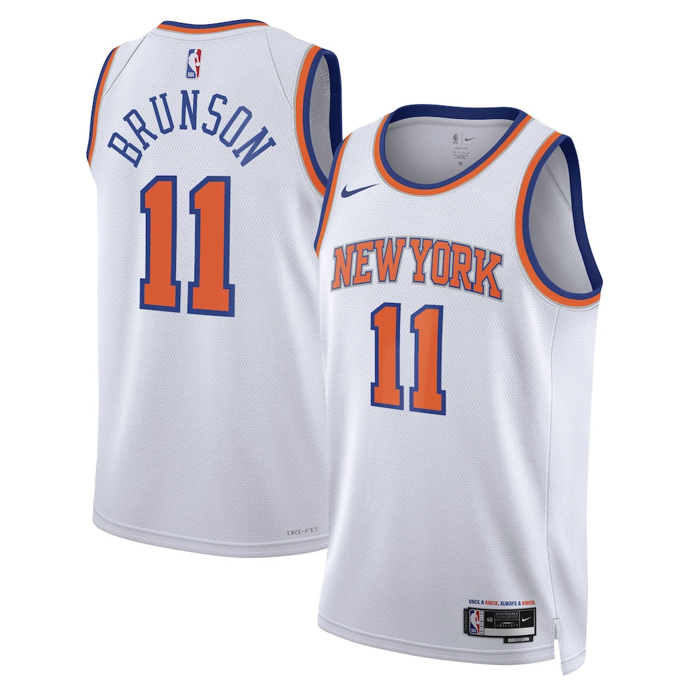 New York Knicks Association Edition Swingman Jersey White Jalen Brunson Unisex | RTJ13335