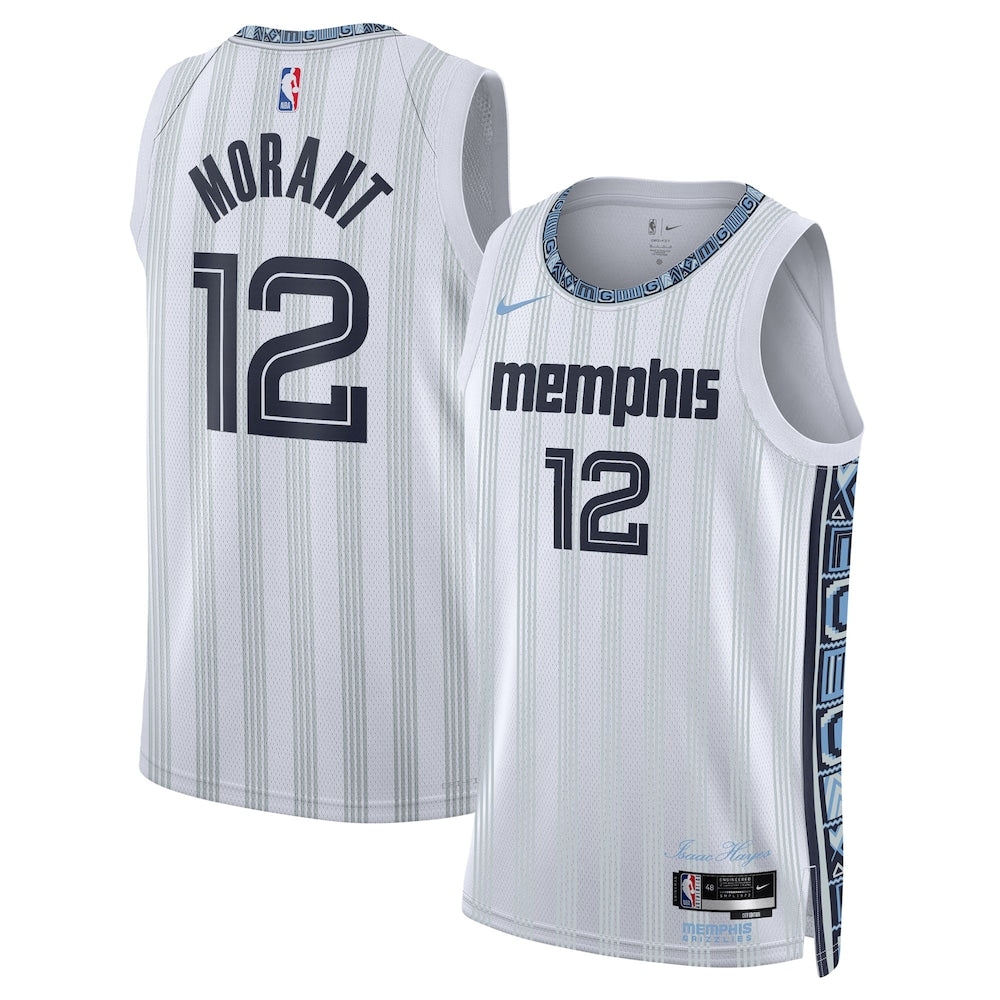 Memphis Grizzlies 202526 City Edition Swingman Jersey Gray Ja Morant Unisex | RTJ13327