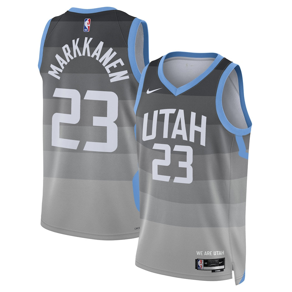 Utah Jazz 202526 City Edition Swingman Jersey Gray Lauri Markkanen Unisex | RTJ13320