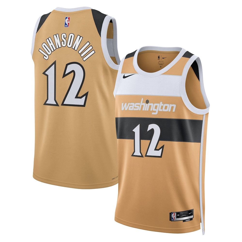 Washington Wizards 202526 City Edition Swingman Jersey Tan Tre Johnson Iii Unisex | RTJ13299