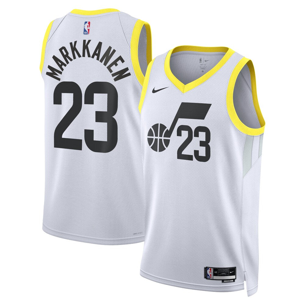 Utah Jazz Association Edition Swingman Jersey White Lauri Markkanen Unisex | RTJ13284