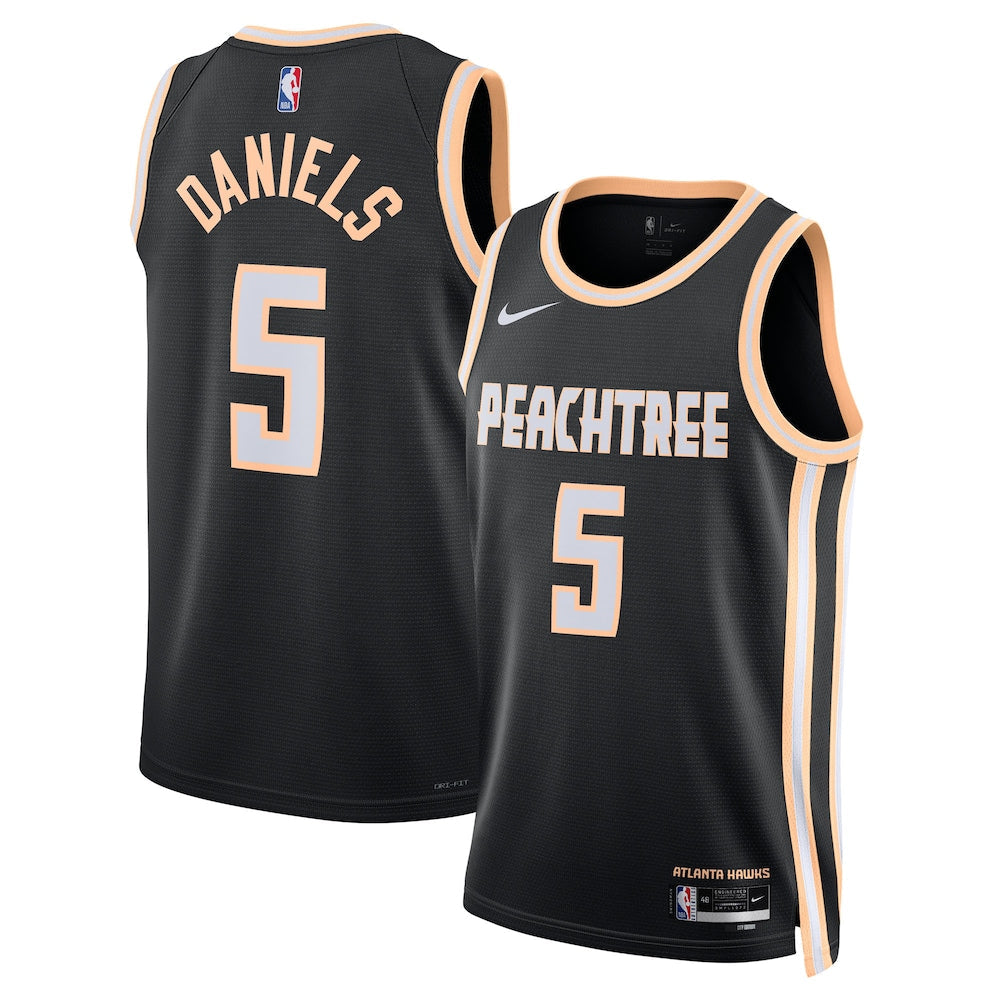 Atlanta Hawks 202526 City Edition Swingman Jersey Black Dyson Daniels Unisex | RTJ13247