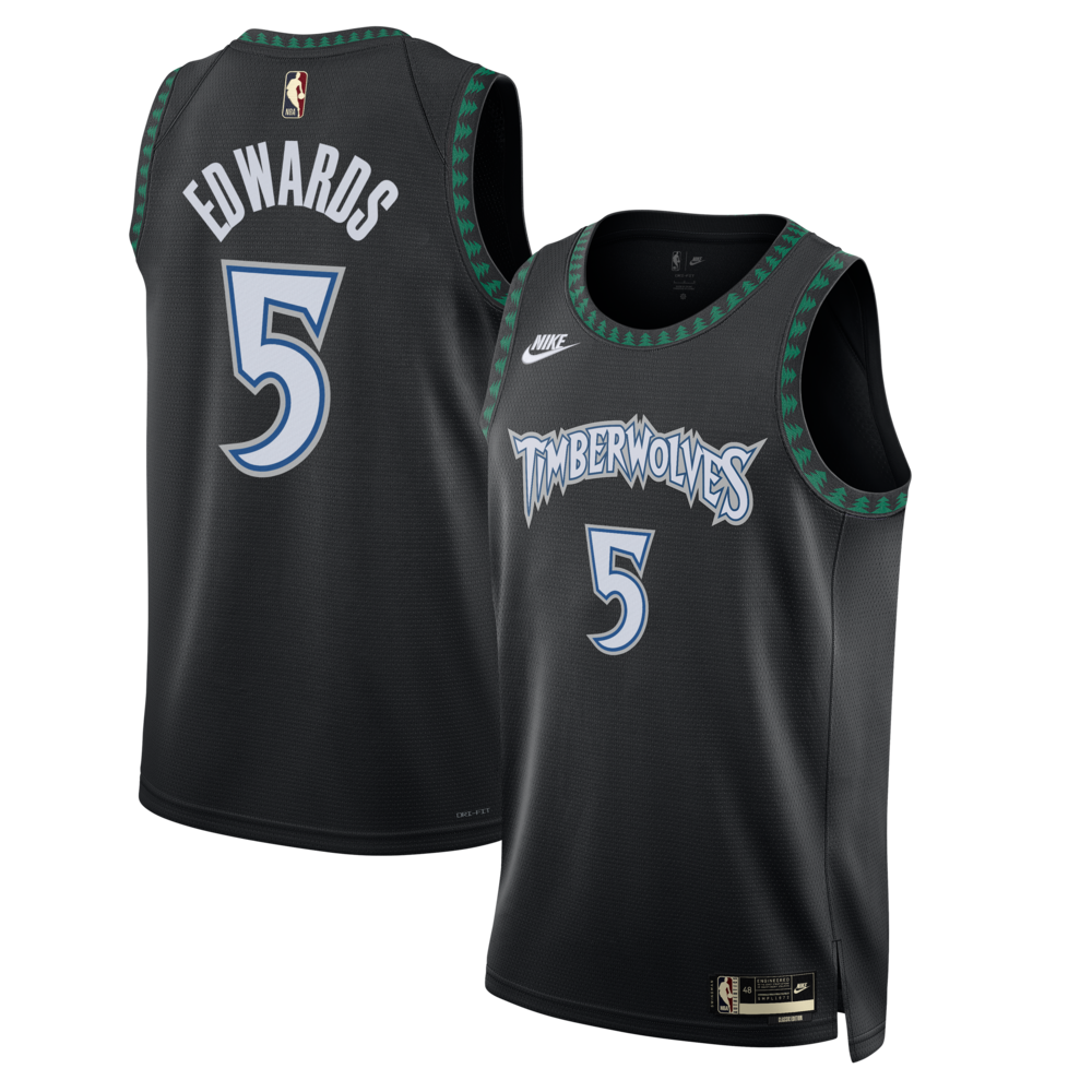 Minnesota Timberwolves Classic Edition Jersey Black Anthony Edwards Unisex | RTJ13243