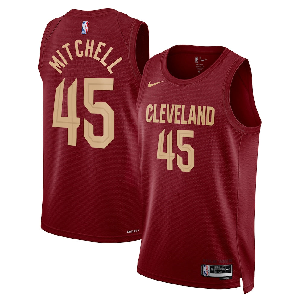 Cleveland Cavaliers Icon Edition Swingman Jersey Maroon Donovan Mitchell Unisex | RTJ13235
