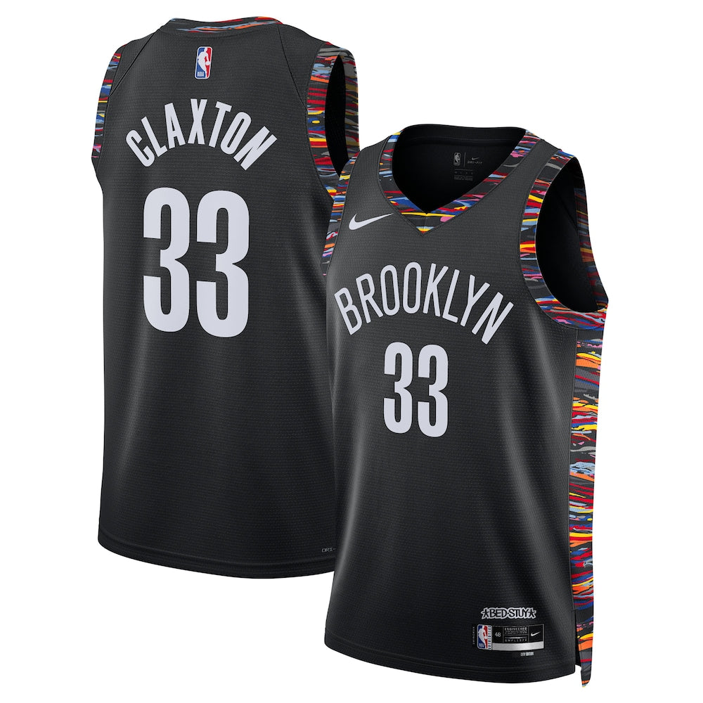 Brooklyn Nets 202526 City Edition Swingman Jersey Black Nic Claxton Unisex | RTJ13237