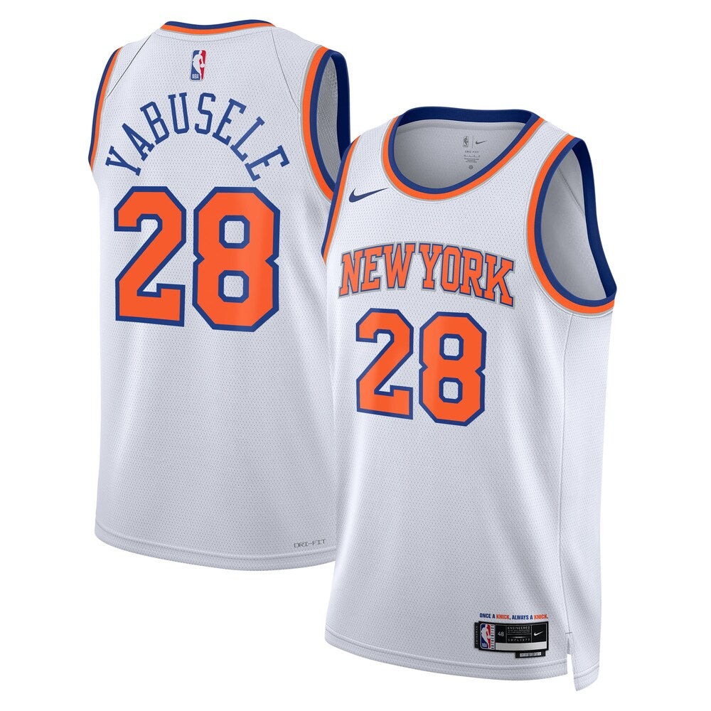 New York Knicks Association Edition Swingman Jersey White Guerschon Yabusele Unisex | RTJ13229