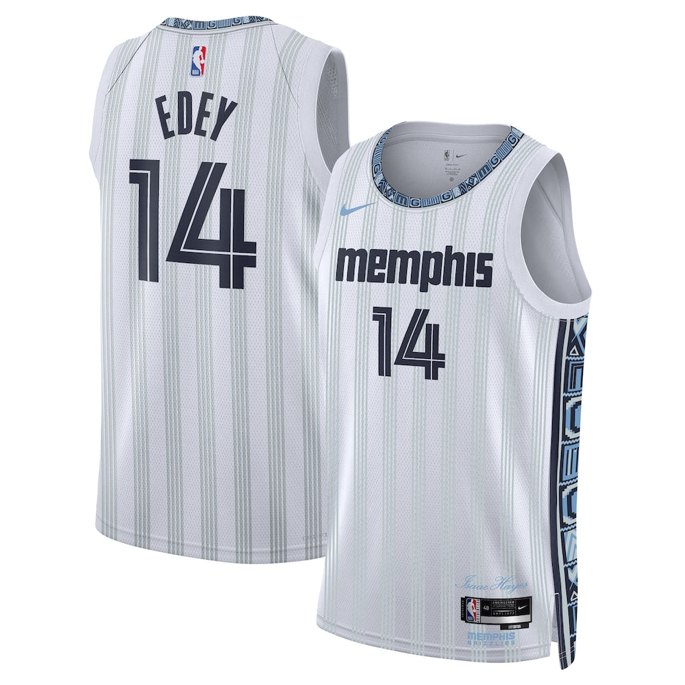Memphis Grizzlies 202526 City Edition Swingman Jersey Gray Zach Edey Unisex | RTJ13227