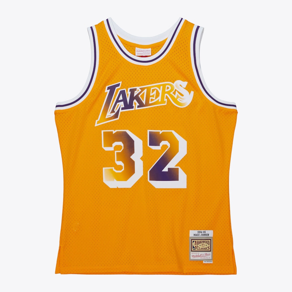 Los Angeles Lakers Big Face 70 Swingman Jersey Magic Johnson 1984 | RTJ13203