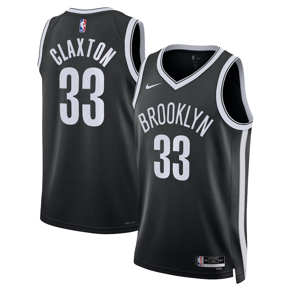 Brooklyn Nets Icon Edition Swingman Jersey Black Nic Claxton Unisex | RTJ13199
