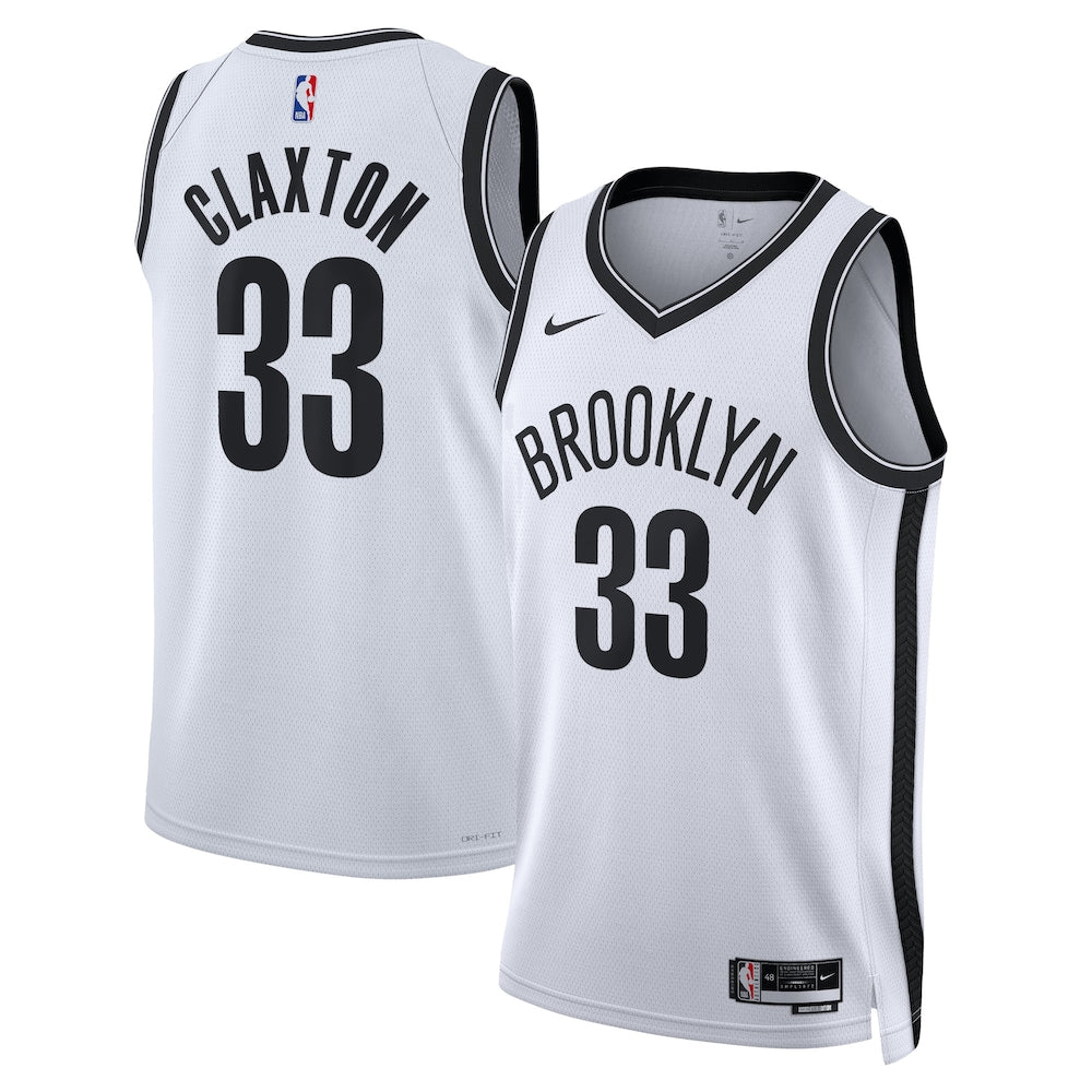 Brooklyn Nets Association Edition Swingman Jersey White Nic Claxton Unisex | RTJ13174