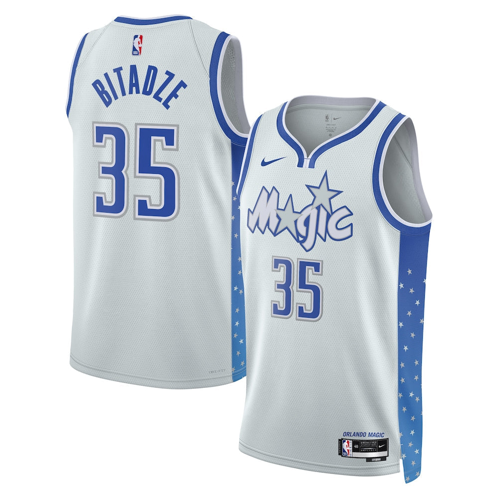 Orlando Magic 202526 City Edition Swingman Jersey White Goga Bitadze Unisex | RTJ13148