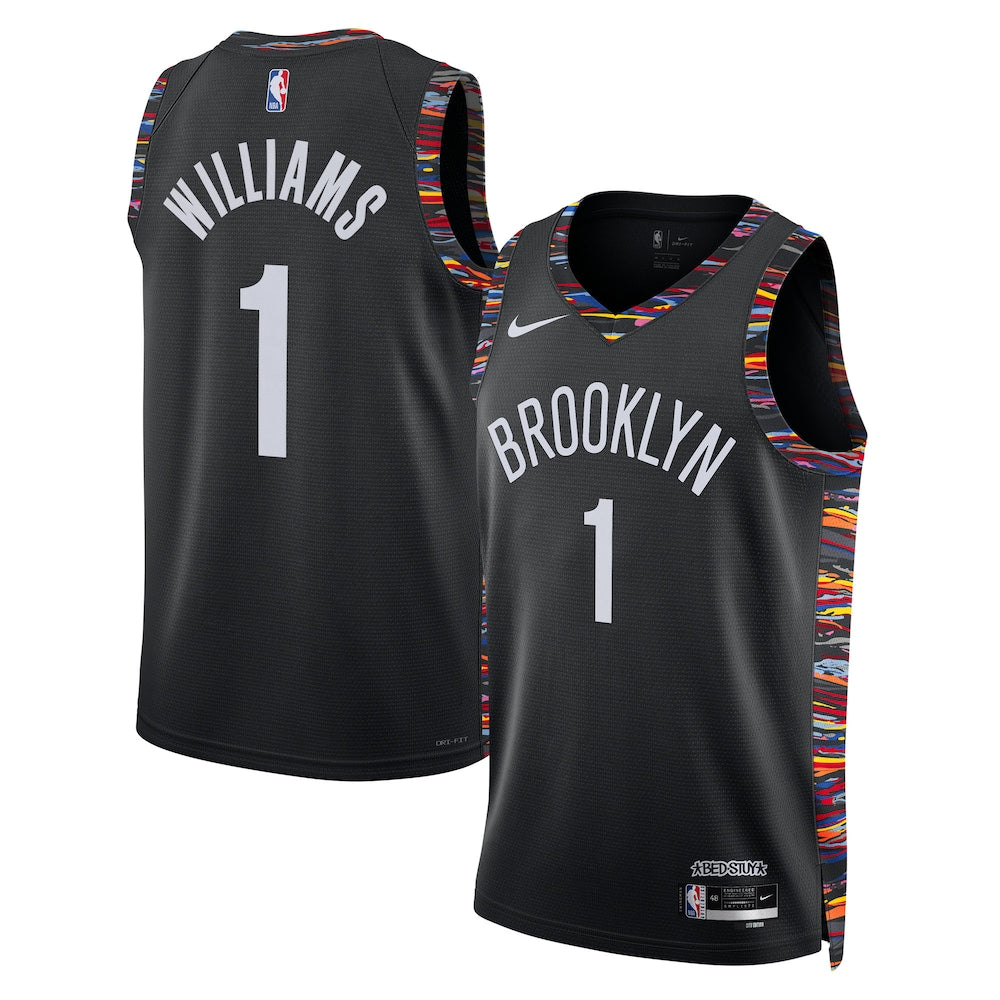 Brooklyn Nets 202526 City Edition Swingman Jersey Black Ziaire Williams Unisex | RTJ13153