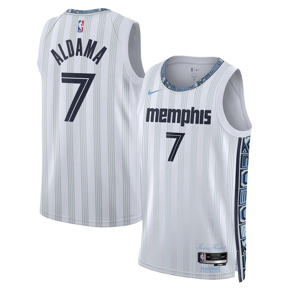 Memphis Grizzlies 202526 City Edition Swingman Jersey Gray Santi Aldama Unisex | RTJ13134