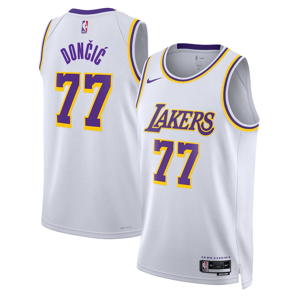 Los Angeles Lakers Association Edition Swingman Jersey White Luka Doni Unisex | RTJ13131