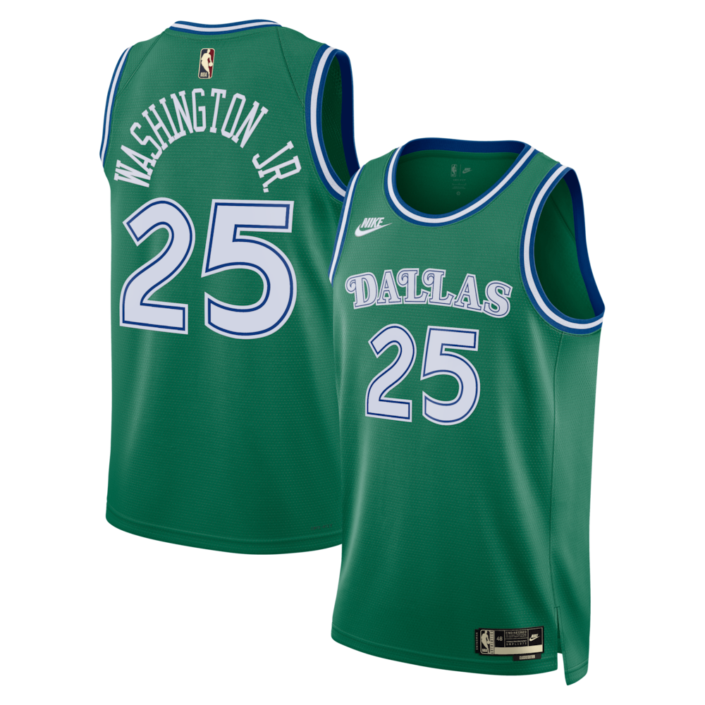 Dallas Mavericks Classic Edition Jersey Green Pj Washington Jr Unisex | RTJ13108