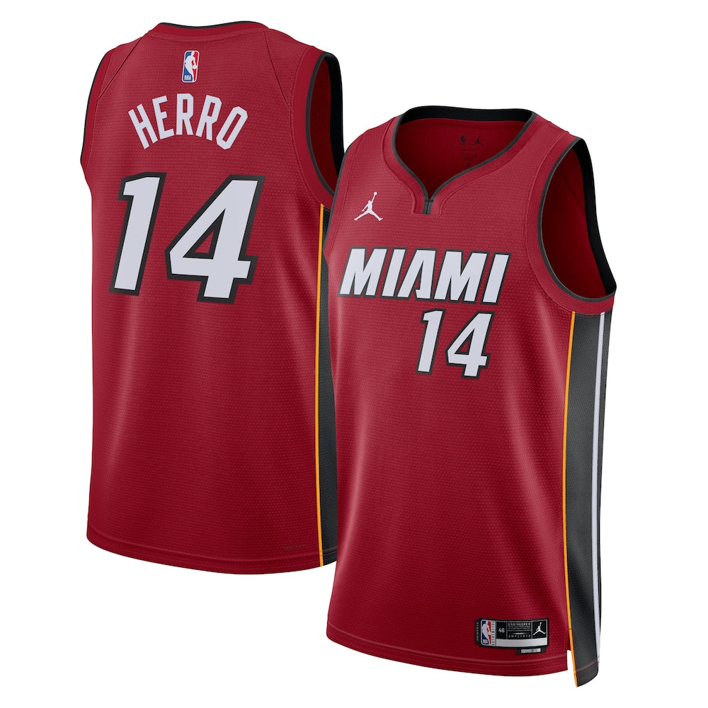 Miami Heat Jordan Statement Edition Swingman Jersey Red Tyler Herro Unisex | RTJ13118