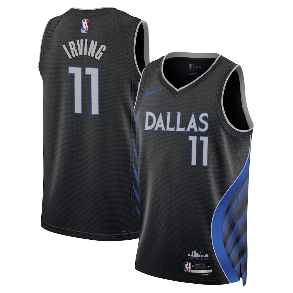 Dallas Mavericks 202526 City Edition Swingman Jersey Black Kyrie Irving Unisex | RTJ13091