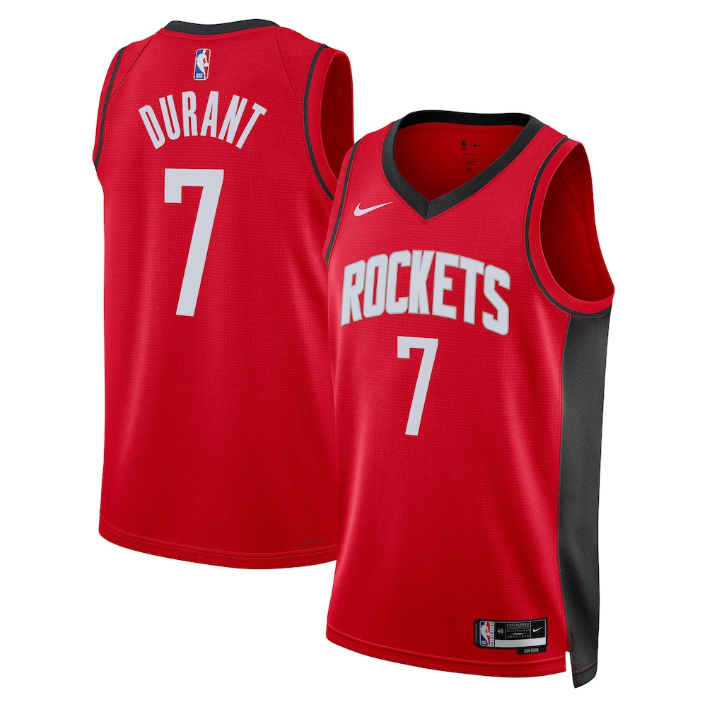 Houston Rockets Icon Edition Swingman Jersey Red Kevin Durant Unisex | RTJ13085