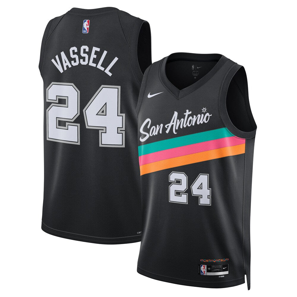 San Antonio Spurs 202526 City Edition Swingman Jersey Black Devin Vassell Unisex | RTJ13080