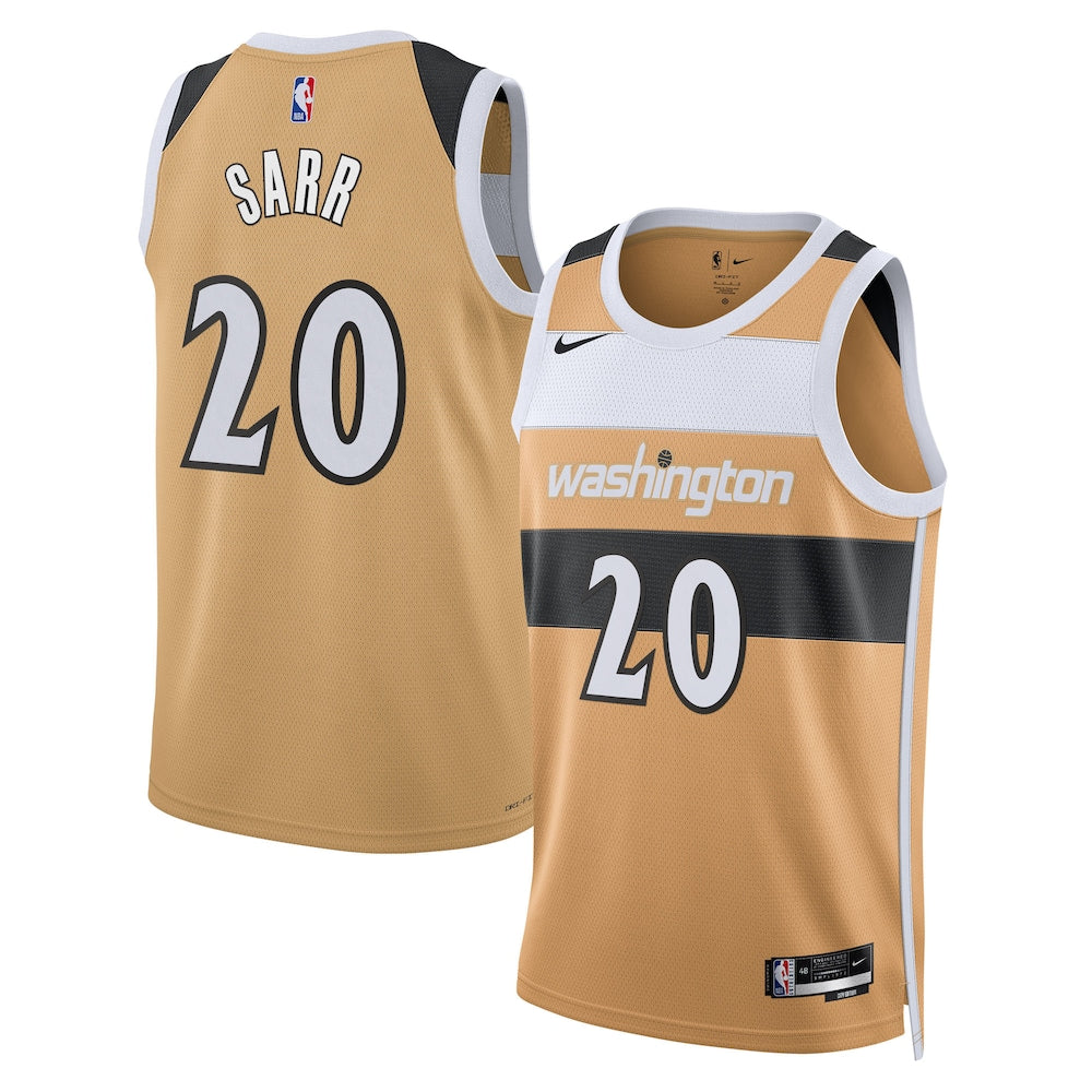 Washington Wizards 202526 City Edition Swingman Jersey Tan Alex Sarr Unisex | RTJ13079