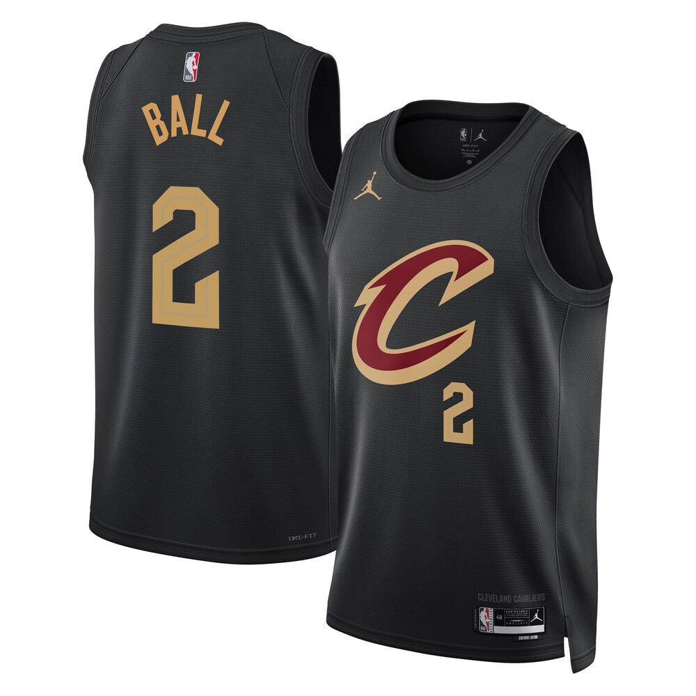 Cleveland Cavaliers Jordan Brand Statement Edition Swingman Jersey Black Lonza Ball Unisex | RTJ13073
