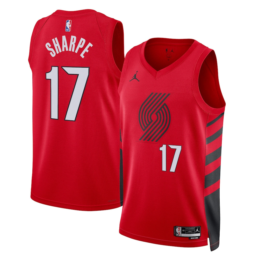 Portland Trail Blazers Jordan Statement Edition Swingman Jersey Red Shaedon Sharpe Unisex | RTJ13070