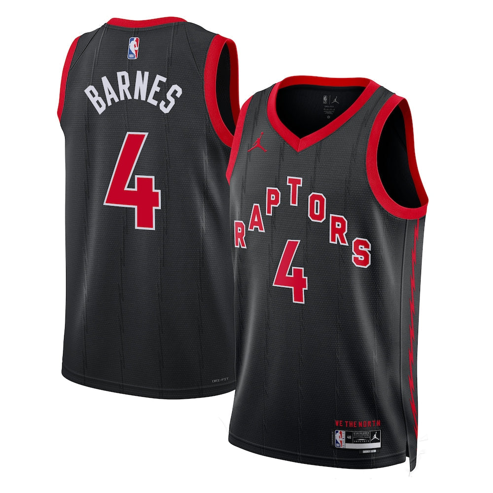 Toronto Raptors Jordan Statement Edition Swingman Jersey Black Scottie Barnes Unisex | RTJ13067