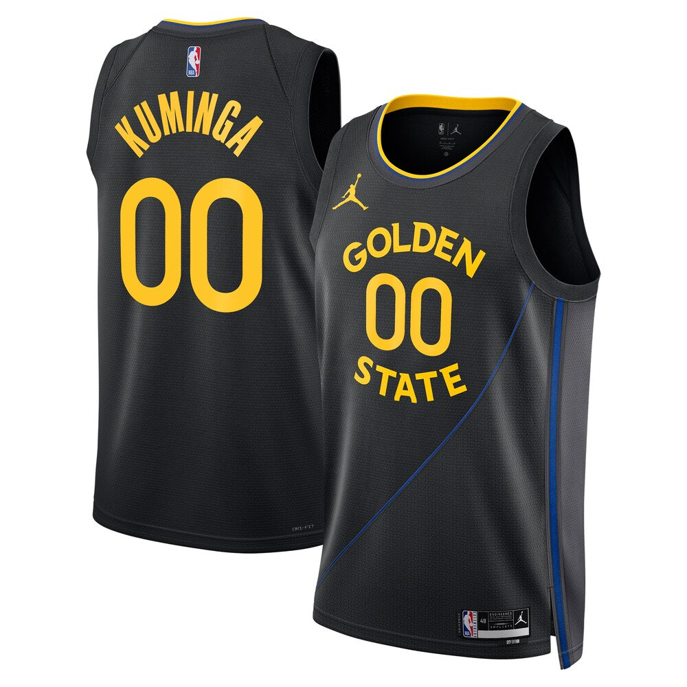 Golden State Warriors Jordan Brand 202425 Statement Edition Swingman Jersey Black Jonathan Kuminga Unisex | RTJ13065
