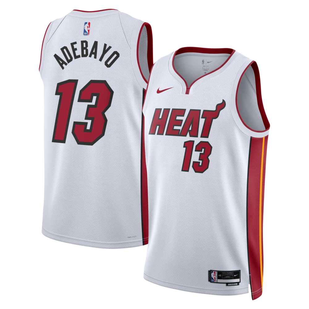 Miami Heat Association Edition Swingman Jersey White Bam Adebayo Unisex | RTJ13053