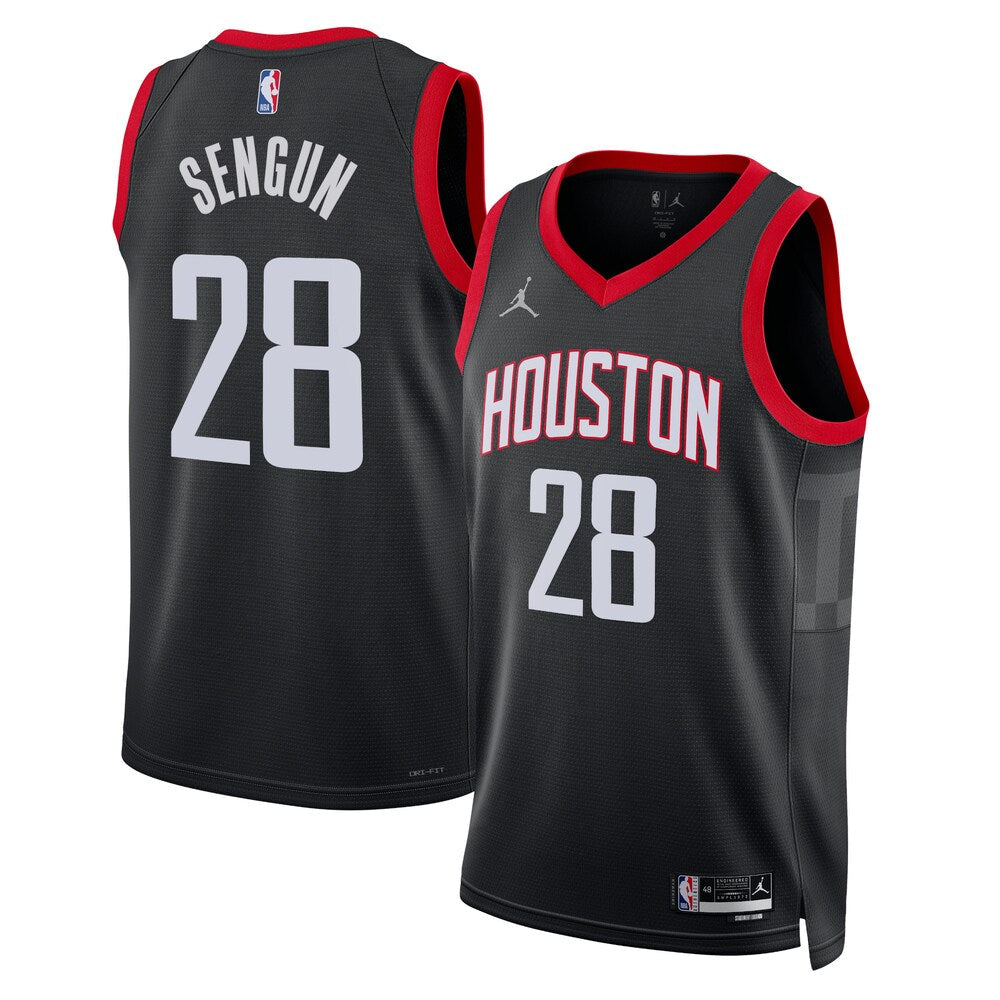 Houston Rockets Jordan Statement Edition Swingman Jersey Black Alperen Sengun Unisex | RTJ13050
