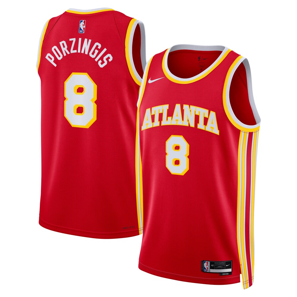 Atlanta Hawks Icon Edition Swingman Jersey Red Kristaps Porzingis Unisex | RTJ13014