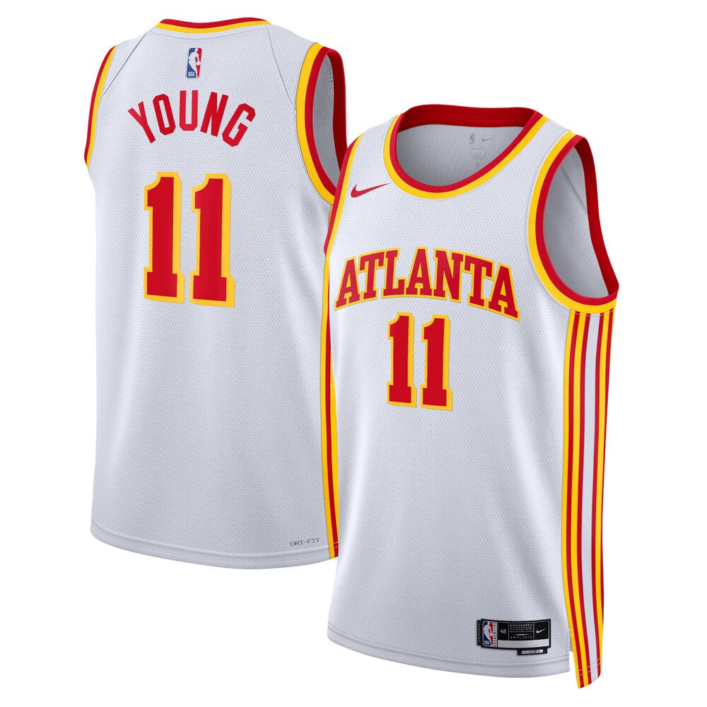 Atlanta Hawks Association Edition Swingman Jersey White Trae Young Unisex | RTJ13024