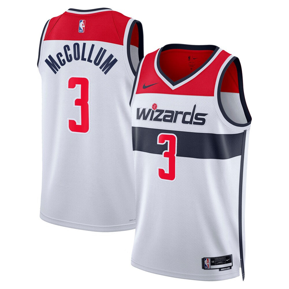 Washington Wizards Association Edition Swingman Jersey White Cj Mccollum Unisex | Stitched Jersey RTJS 12146
