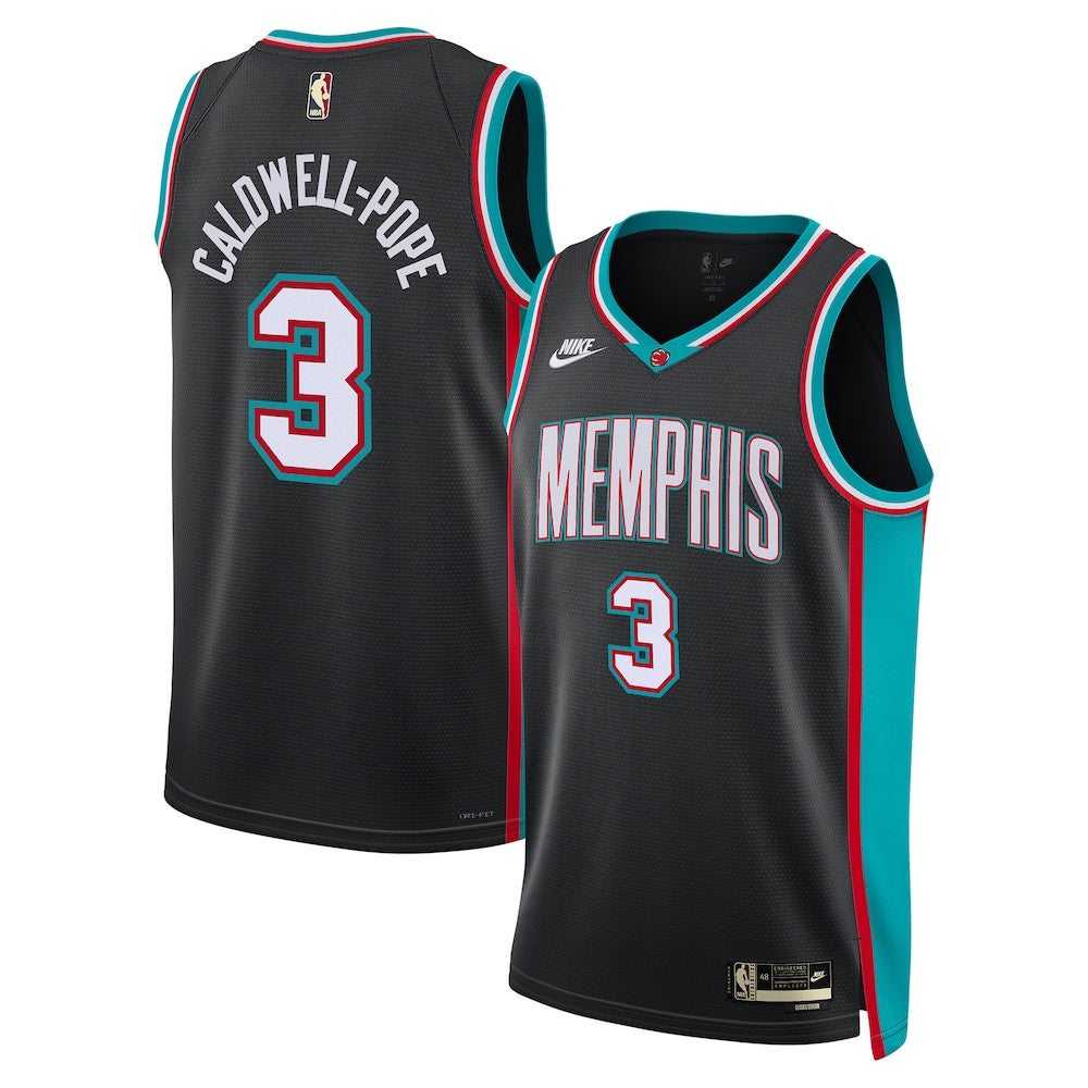 Memphis Grizzlies Classic Edition Jersey Black Kentavious Caldwell Pope Unisex | Stitched Jersey RTJS 12140